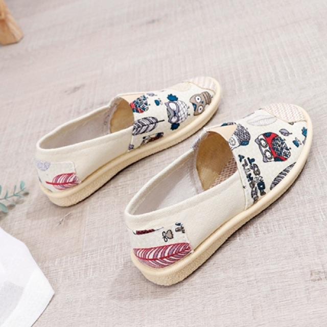 Giày vải slip on nhiều mẫu