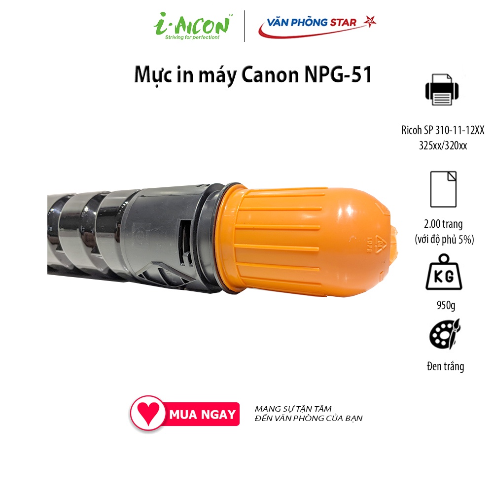 [Ảnh thật] [Rẻ vô địch] [Đã có VAT] Mực Canon dùng NPG-51 dùng cho máy Photocopy Canon IR2520,2525,2530