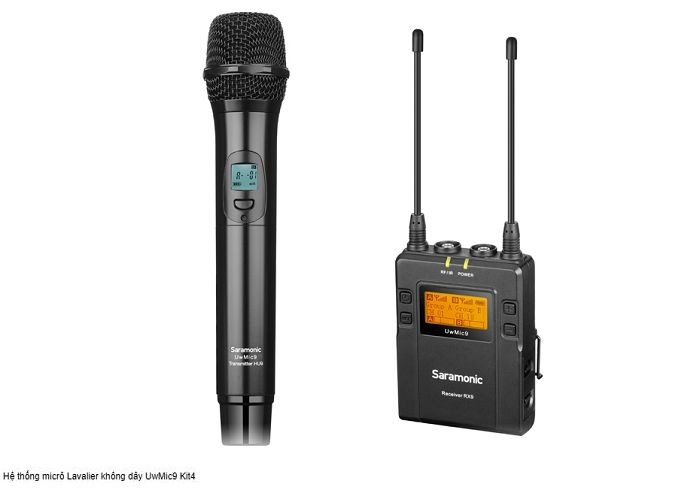 Mic thu âm phỏng vấn không dây Saramonic UwMic9 Kit4 (RX9+HU9) hàng chính hãng.