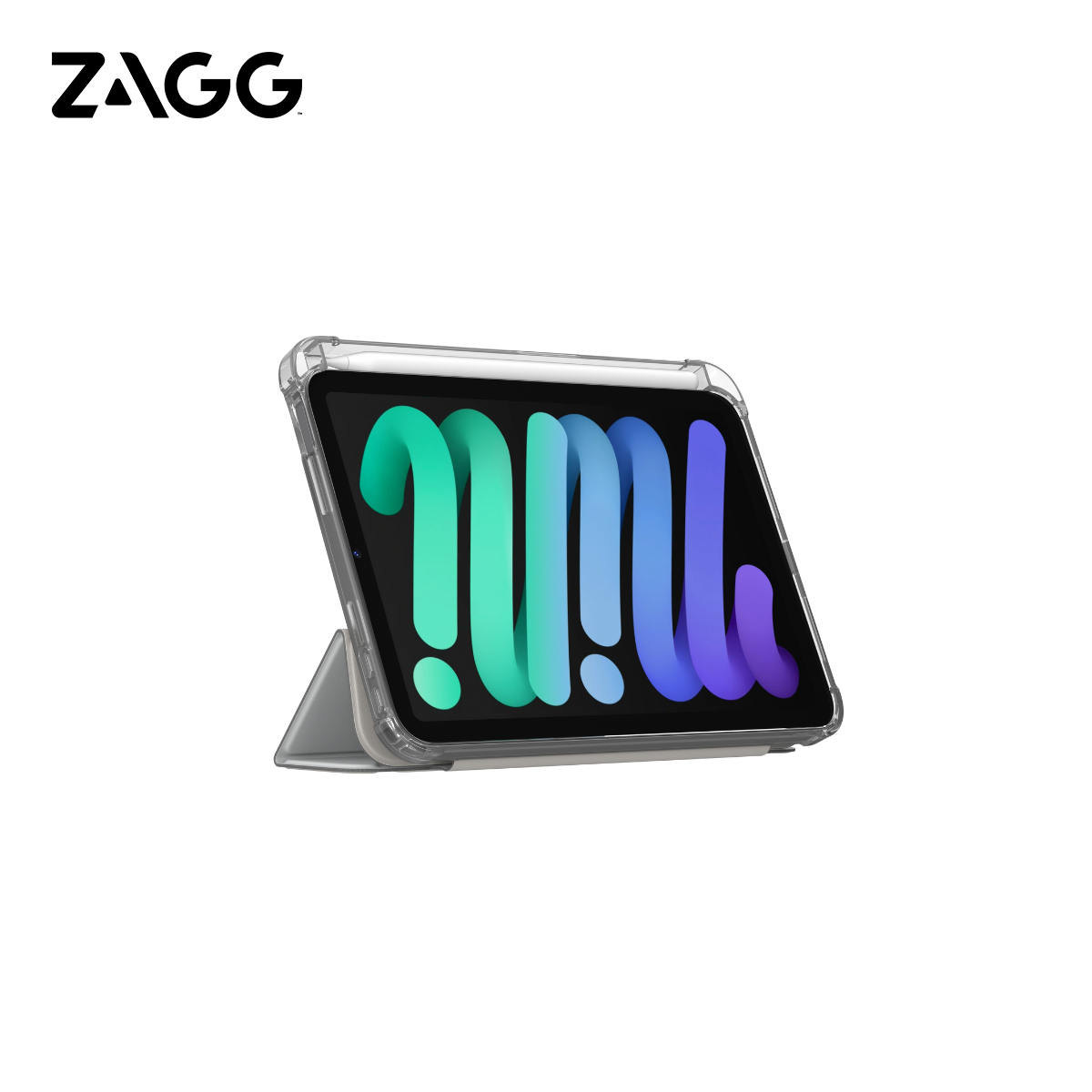 Ốp lưng iPad mini 2024 ZAGG Hampton Folio Light Gray, chống sốc bảo hành 1 năm - Hàng chính hãng