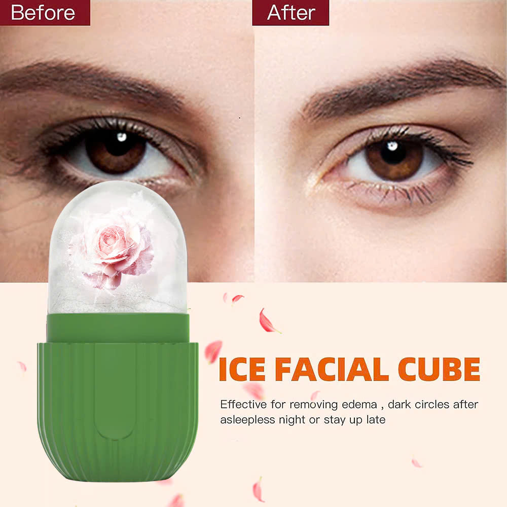 Máy Massage Mặt Làm Đẹp Da Lạnh ICE Giúp Nâng Cơ Mặt, Rửa Sạch Sâu, Tăng Cường Hấp Thụ Tinh Chất Dưỡng Da Kèm Massage Mắt Loại Quầng Thâm