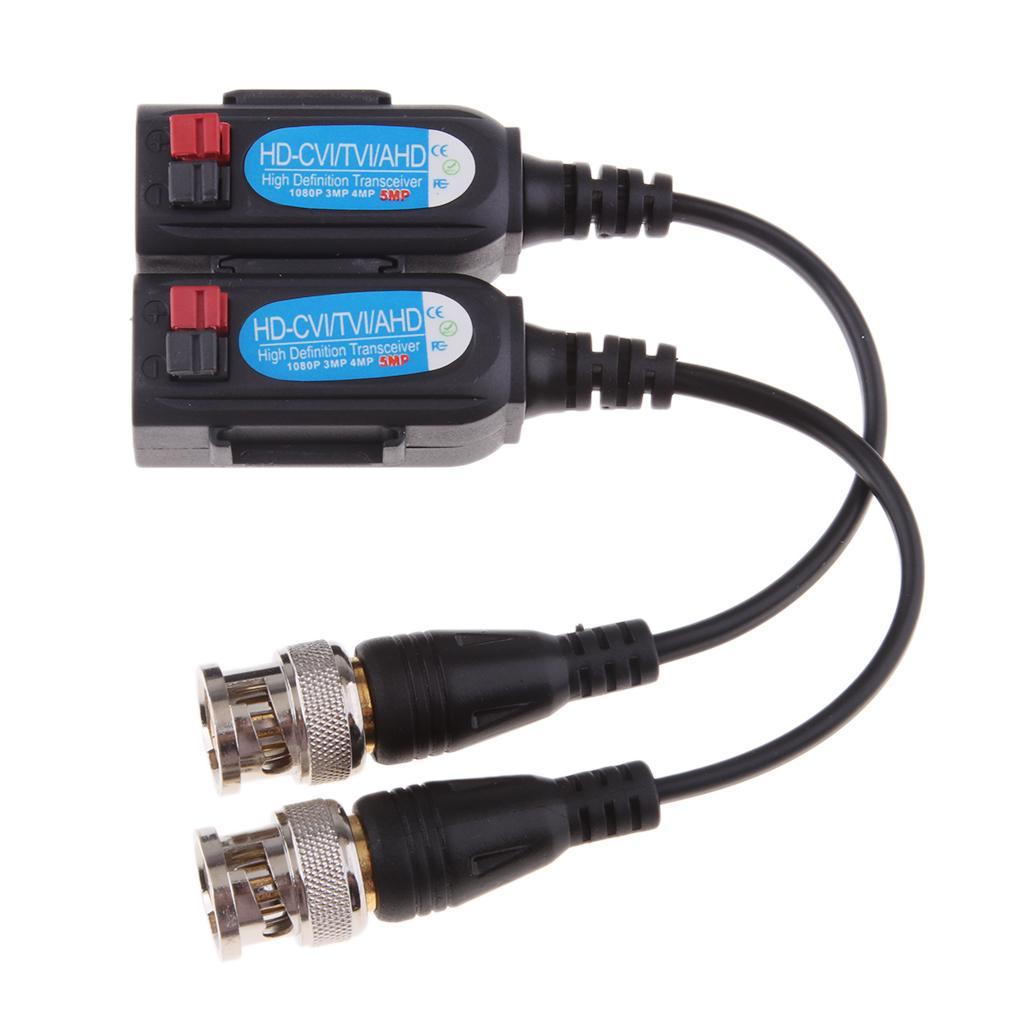 2x Metal Video Balun Video Balun Transmitter Video Balun Connectors Black