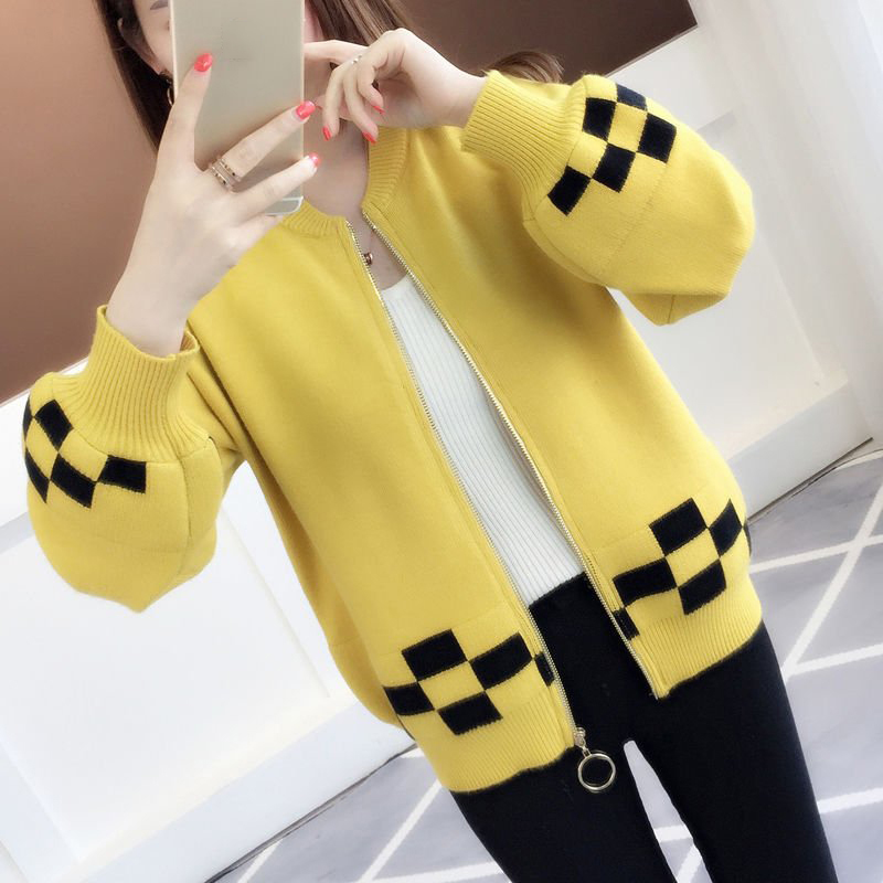 Áo cardigan len nữ dáng ngắn phong cách Hàn Quốc khóa kéo, chất len mềm mại S0091