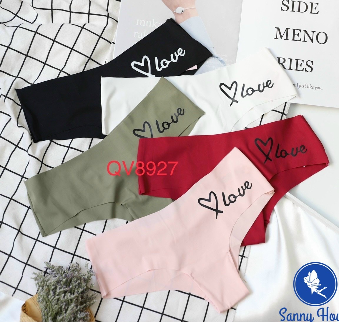 QUẦN LÓT LỌT KHE SU ĐÚC KHÔNG ĐƯỜNG VIỀN + CHỮ QV8927