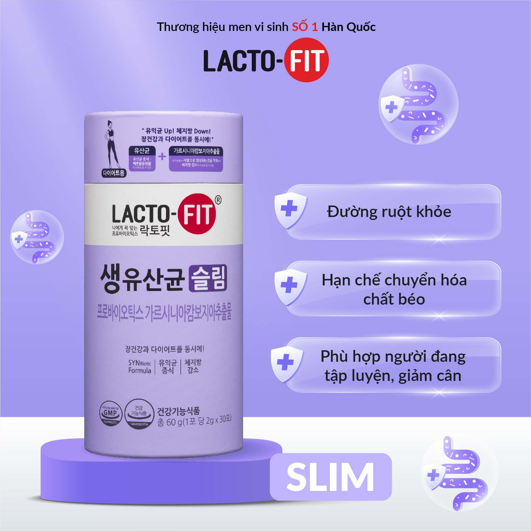Gói Lẻ Men Vi Sinh LACTO-FIT SLIM - Ổn Định Tiêu Hoá & Hỗ Trợ Giảm Cân