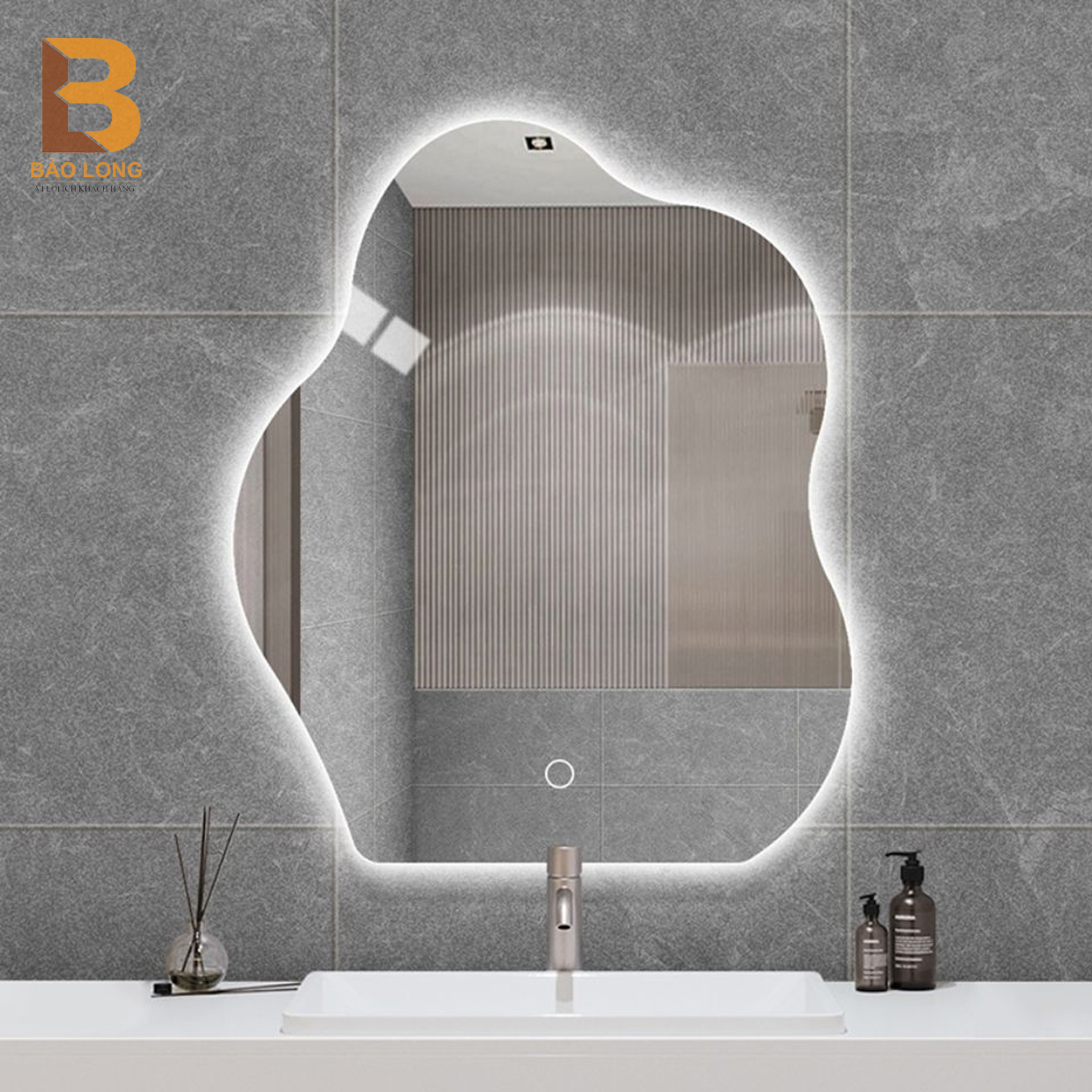 Gương đèn led bàn trang điểm thiết kế mới lạ, gương Decor phòng/ Giá tại xưởng