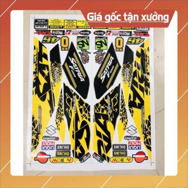 Tem rời Satria Fi 150 vàng đen
