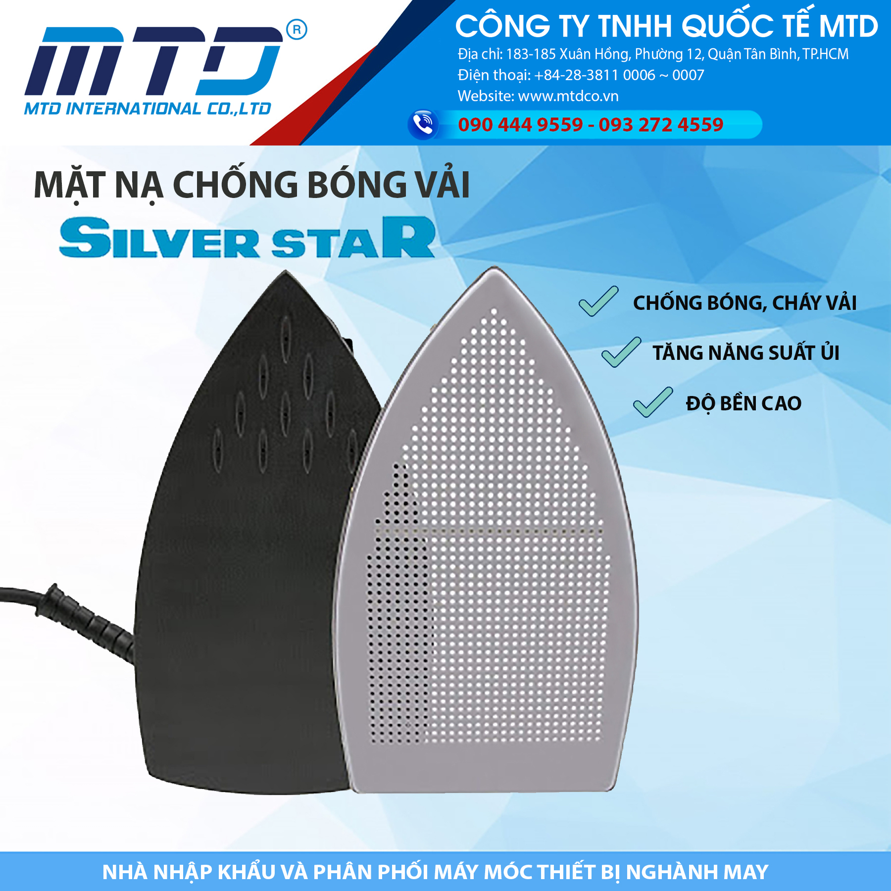 Mặt nạ bàn ủi ES-94A và ES-300 Silver Star - Hàng Chính Hãng