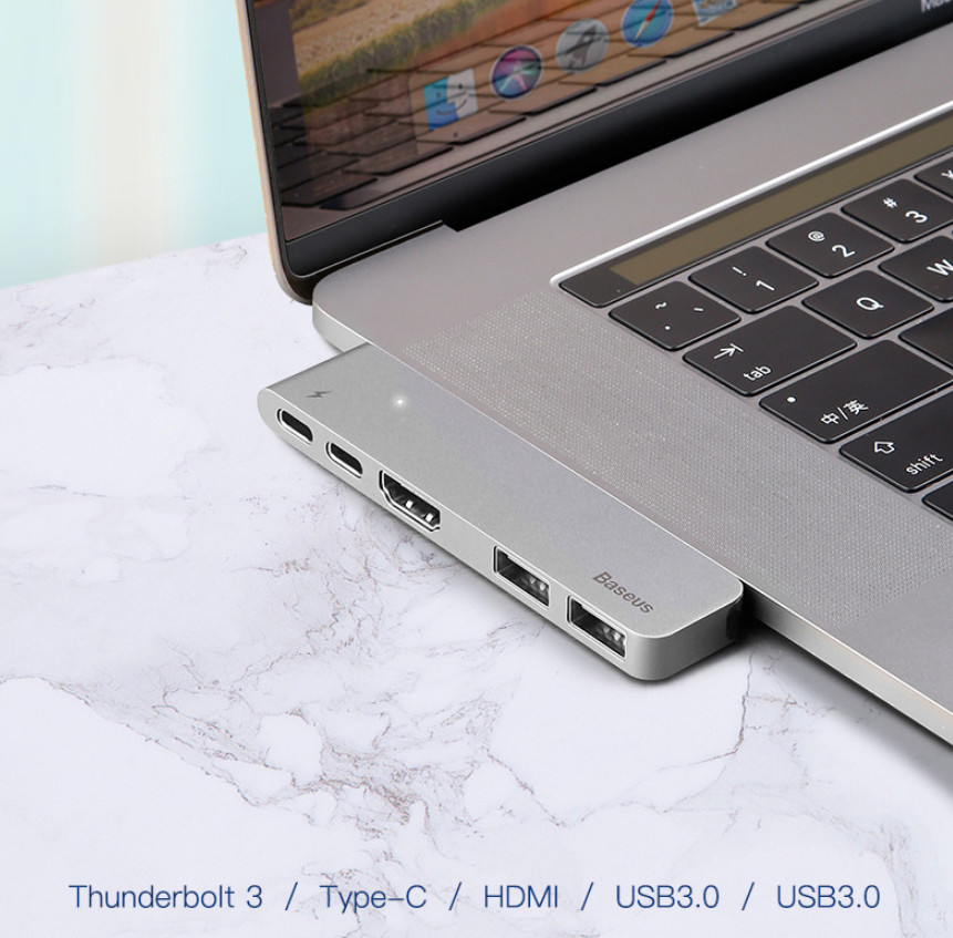 Bộ Hub chuyển đổi 5 trong 1 dành cho Macbook Pro CAHUB-B0G- Hàng chính hãng