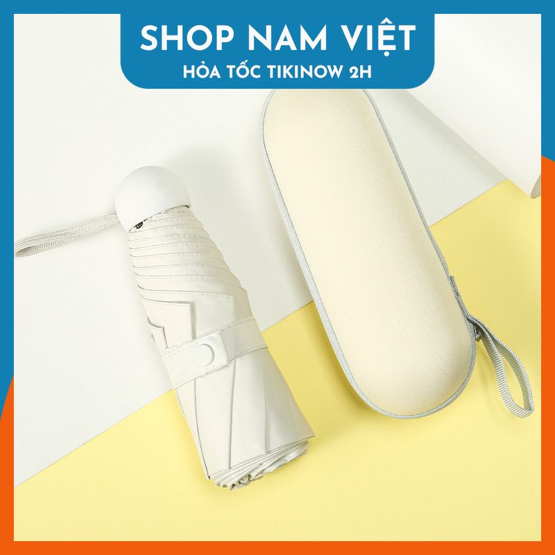 Dù Chống Tia UV MINI Siêu Gọn 8 Xương Có Hộp Đựng Chống Sốc