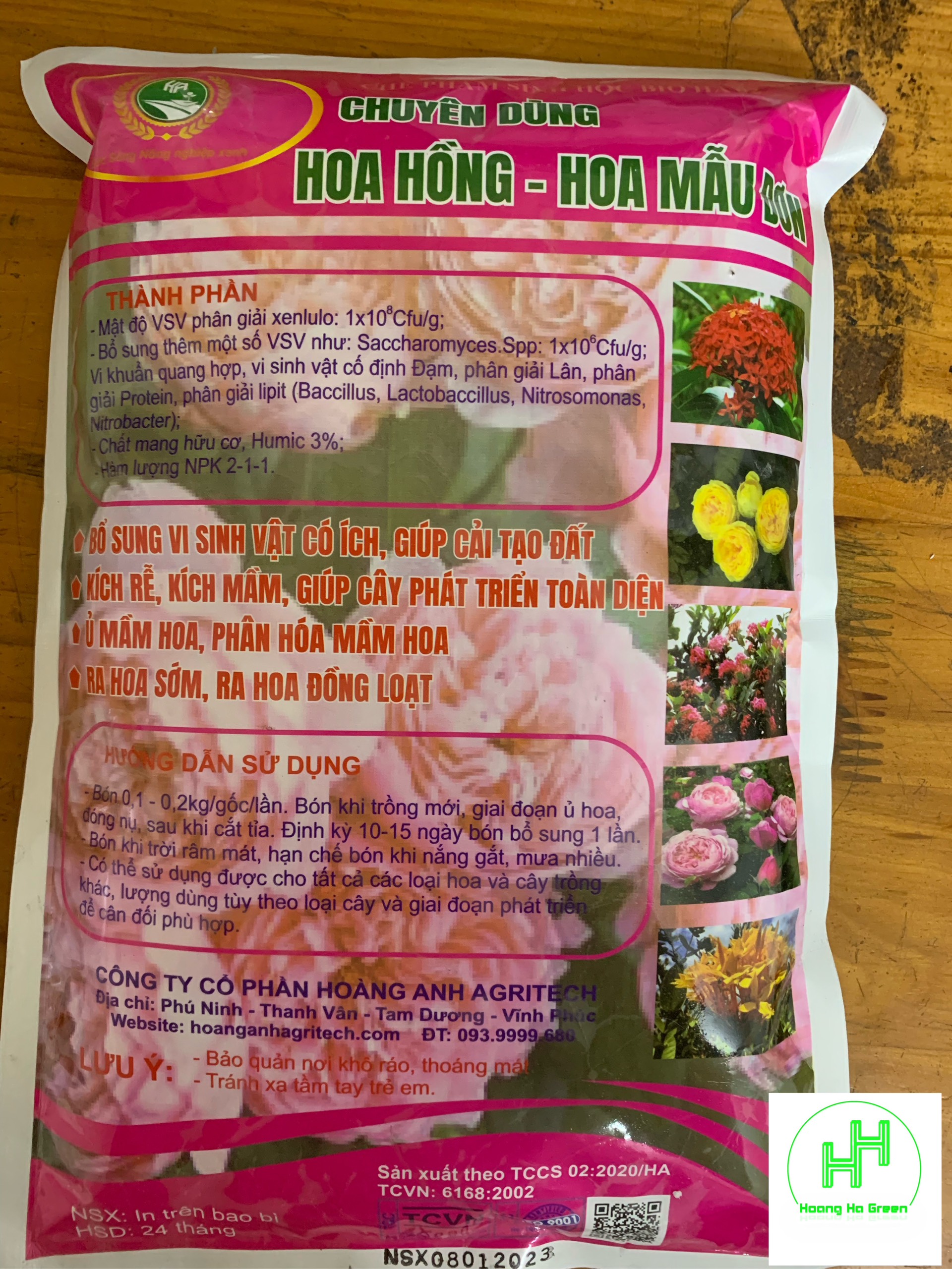 Chế phẩm sinh học BIO HA 02, chuyên dùng  hoa Hồng - hoa Mẫu Đơn