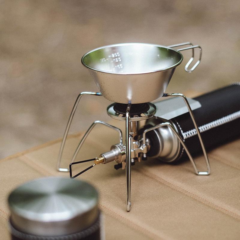 Stainless Steel Camping Bowl Outdoor Cookware with Folding Handle Utensil for Picnic Hiking BBQ Barbecue Travel