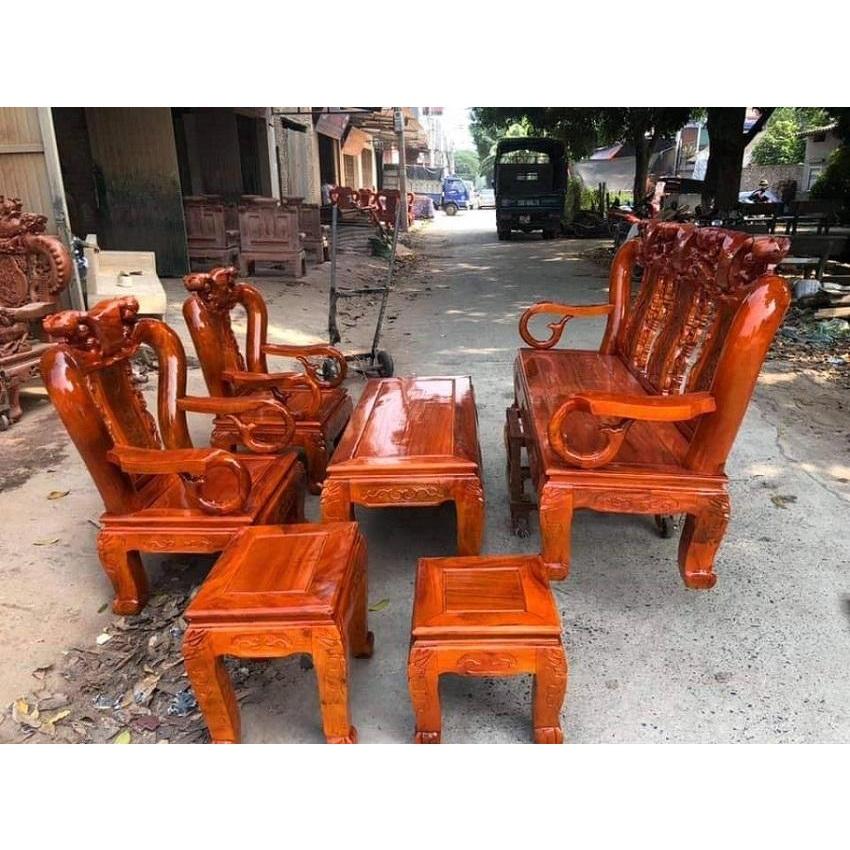 Bàn ghế minh quốc đào gỗ xà cừ tay 12