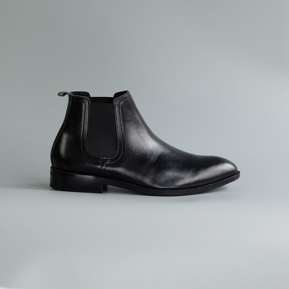 Giày Nam Chelsea Boot Cao Cổ Cao Câp Fu Khang Mã Sp FK00111 - Da Bò Thật Trơn Xịn Không Nhăn