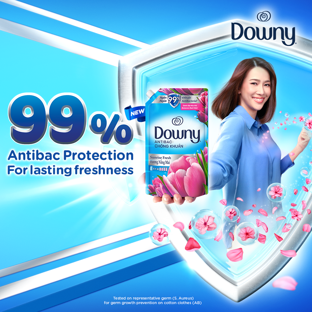 Nước Xả Vải Downy Hương Nắng Mai Dạng Túi (2.3 Lít)