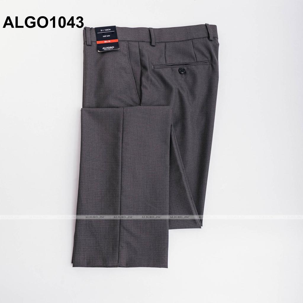 Quần âu nam Aligro màu xám, chuẩn form slimfit, tôn dáng ALGO1043