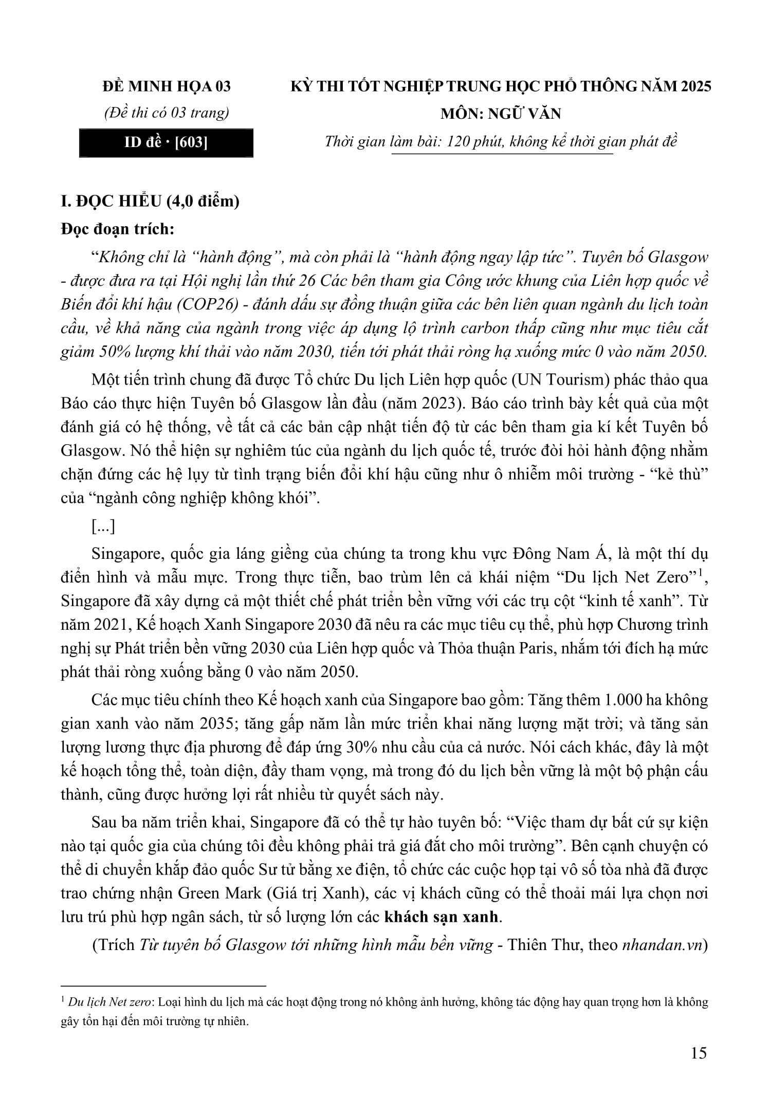 Sách - 100 Đề Minh Họa Tốt Nghiệp THPT 2025 - Môn Ngữ Văn