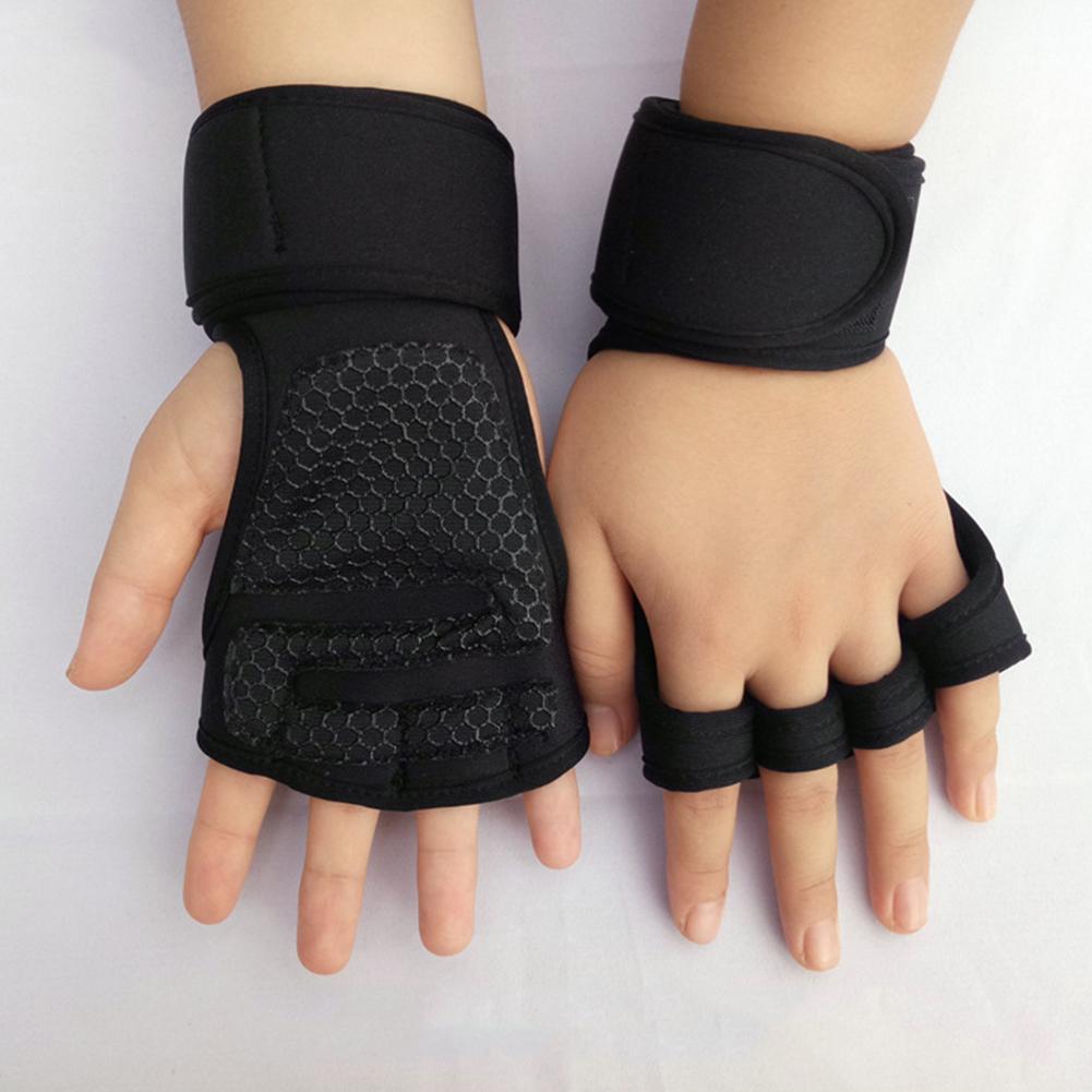 1 cặp găng tay tập tạ cho nam giới Thể thao Thể thao Xây dựng Thể dục dụng cụ Thể dục Gym tay Cổ tay không trượt Color: Black XL