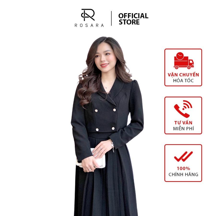 Áo khoác vest thời trang nữ dáng ngắn Rosara KH34