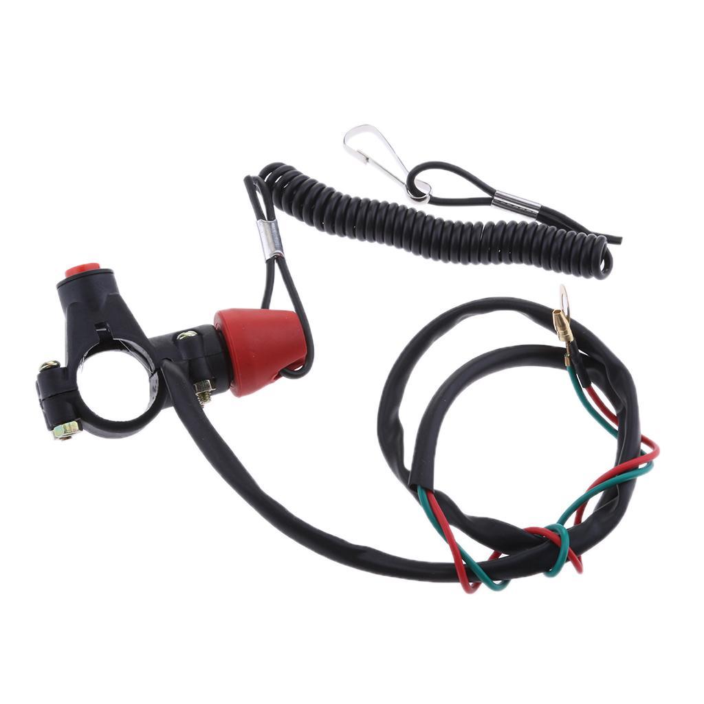 2pcs Universal Boat Outboard Engine Stop Safety Kill Switch Tether Cord