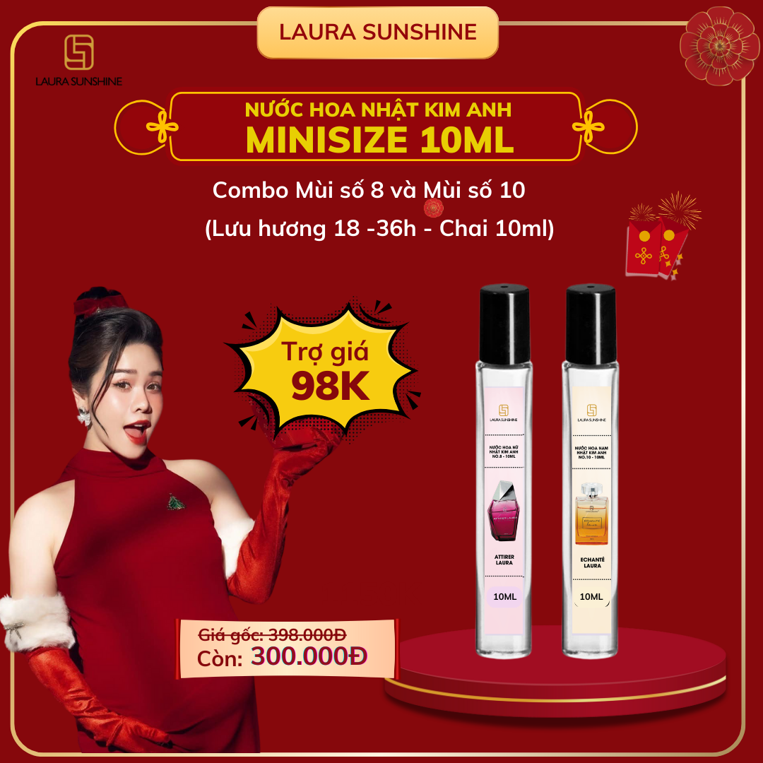 [Trợ giá 49K] Nước hoa chiết Nhật Kim Anh - Laura Sunshine Parfum 10ml - Mẫu mới năm 2025