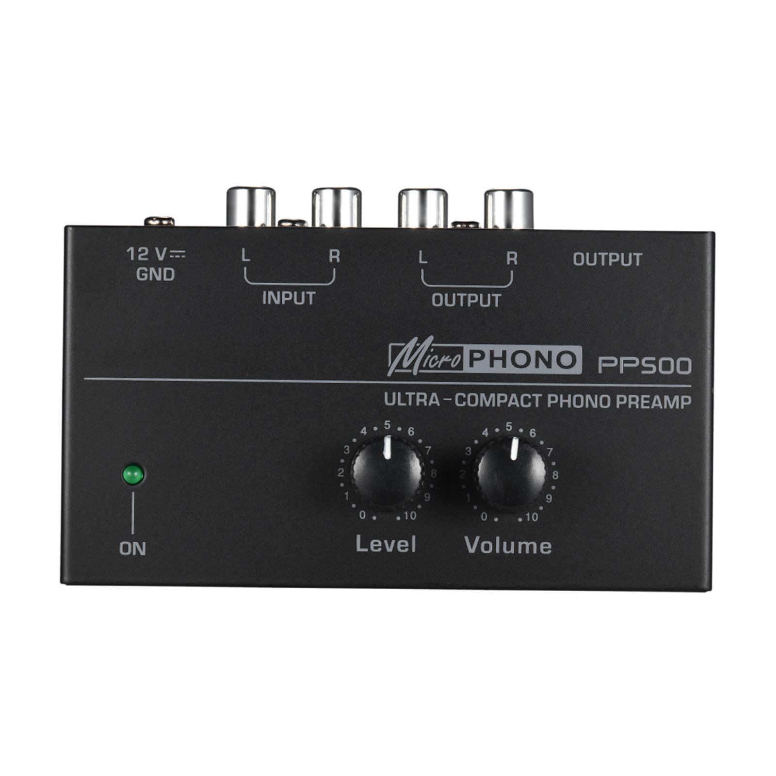PP500 Phono Turntable Preamp Knob Control Electronic Mini Stereo
