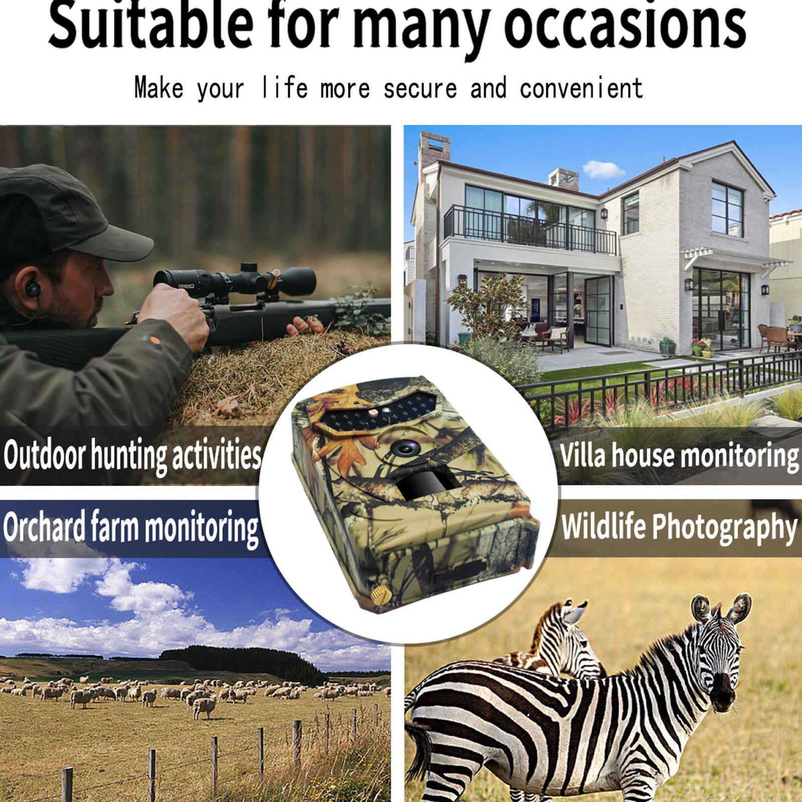 Wireless 16MP Mini Wildlife Camera, Trail Game Camera, Infrared Motion Sensor Night Waterproof for Wildlife Monitoring Outdoor