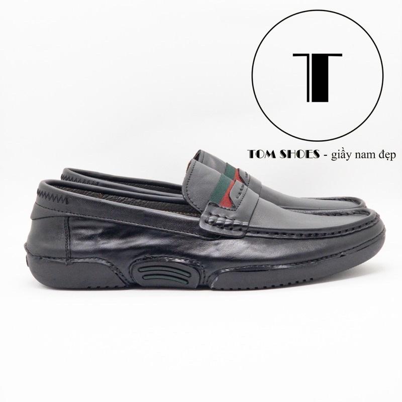 Giầy lười slipon da bò thật 100% Tomshoes