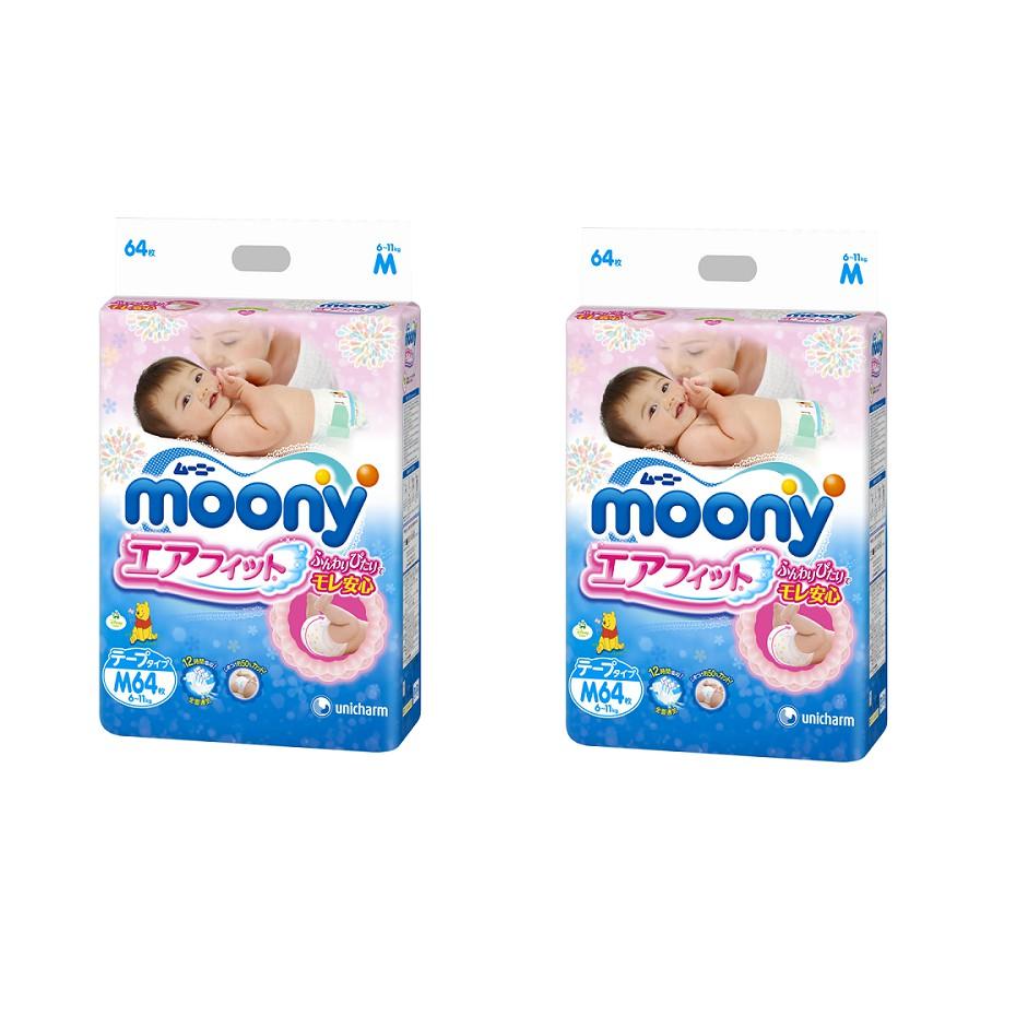 Tã - bỉm dán Moony M64 (6-11kg)