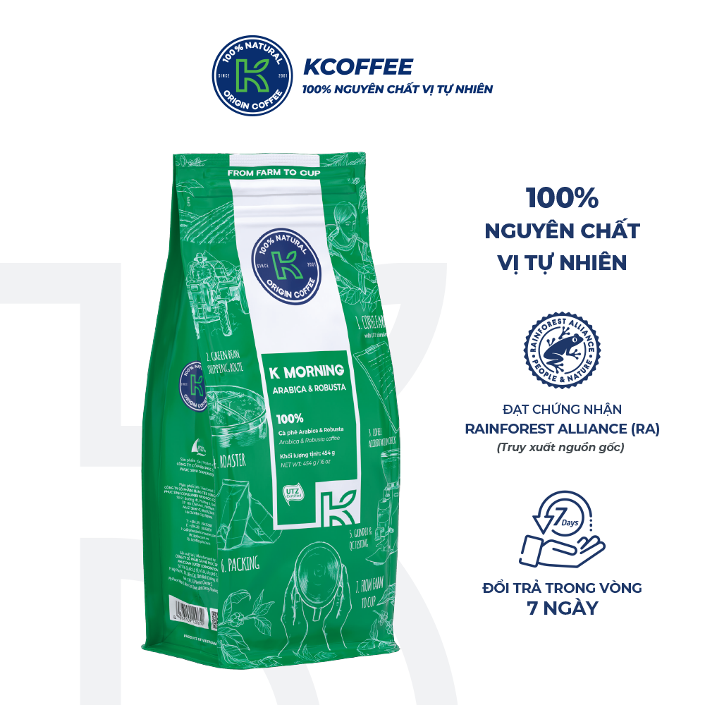Combo 2 hộp cà phê rang xay xuất khẩu K-Morning thương hiệu K-Coffee