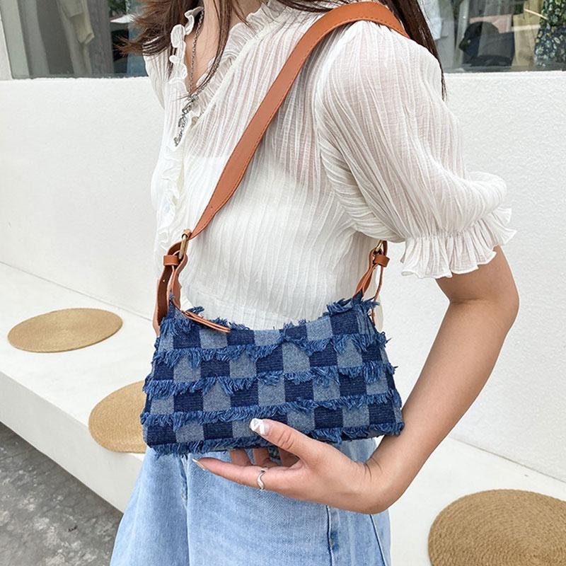 Túi Xách Tay Bằng Vải denim Thời Trang Giản Dị Dành Cho Nữ