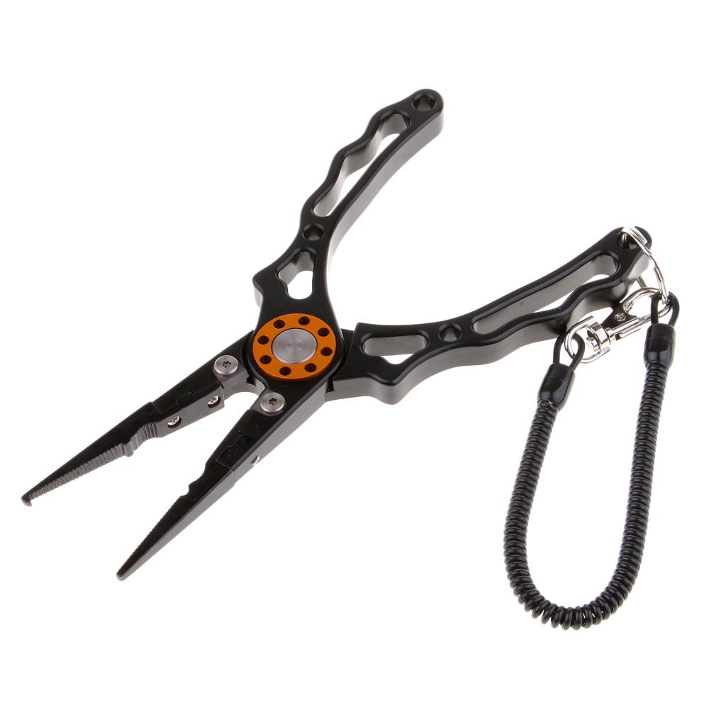 2pcs Fishing Pliers Line Cutter Hook Split Tools with Sheath And Lanyard