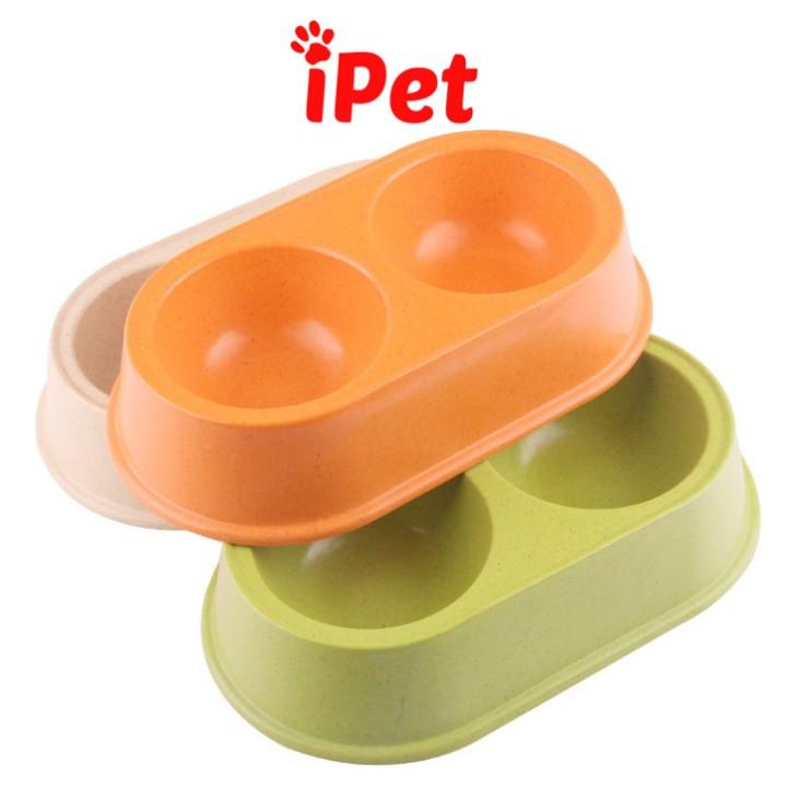 Bát Đôi Ăn Uống Cho Thú Cưng Chó Mèo Sợi Bột Tre BoBo - iPet Shop