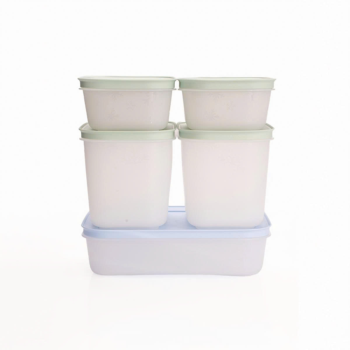 Bộ 5 hộp đựng thực phẩm Tupperware trữ đông Gen II Freezable 1.1L, 1L, 450ml