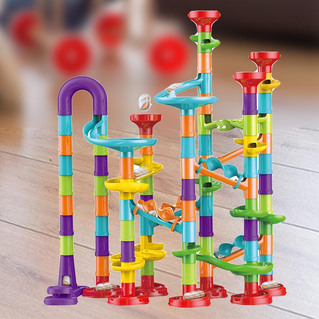 Colorful Maze Balls Track Building Blocks Toys DIY Bricks Maze Race Track