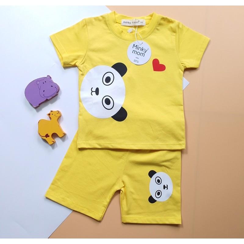 Bộ ngắn tay 100% cotton Minky Mom chất mềm mịn đẹp cho bé trai, bé gái từ 5-18kg