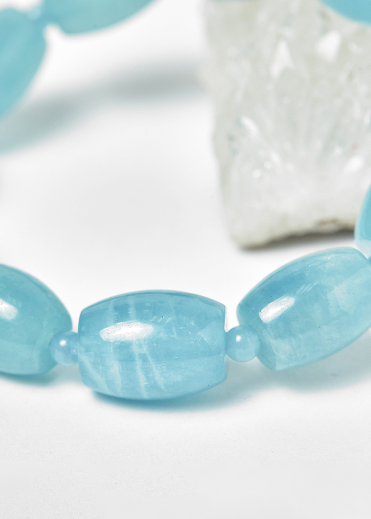 Vòng lu thống đá aquamarine hạt 17x12.5mm mệnh thủy, mộc - Ngọc Quý Gemstones