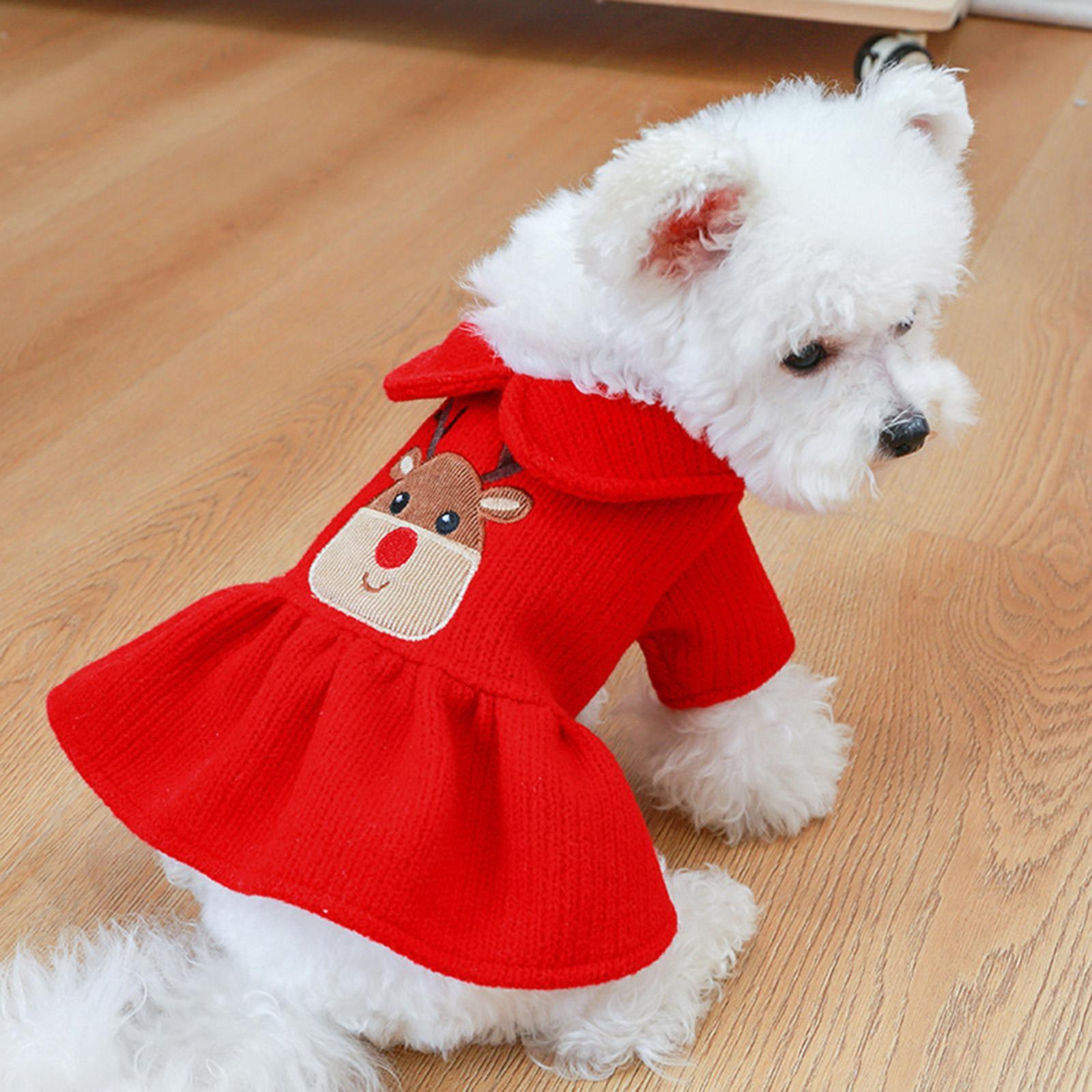 Winter Dog Clothes Small Dog Costume Party Clothes Skirt XS