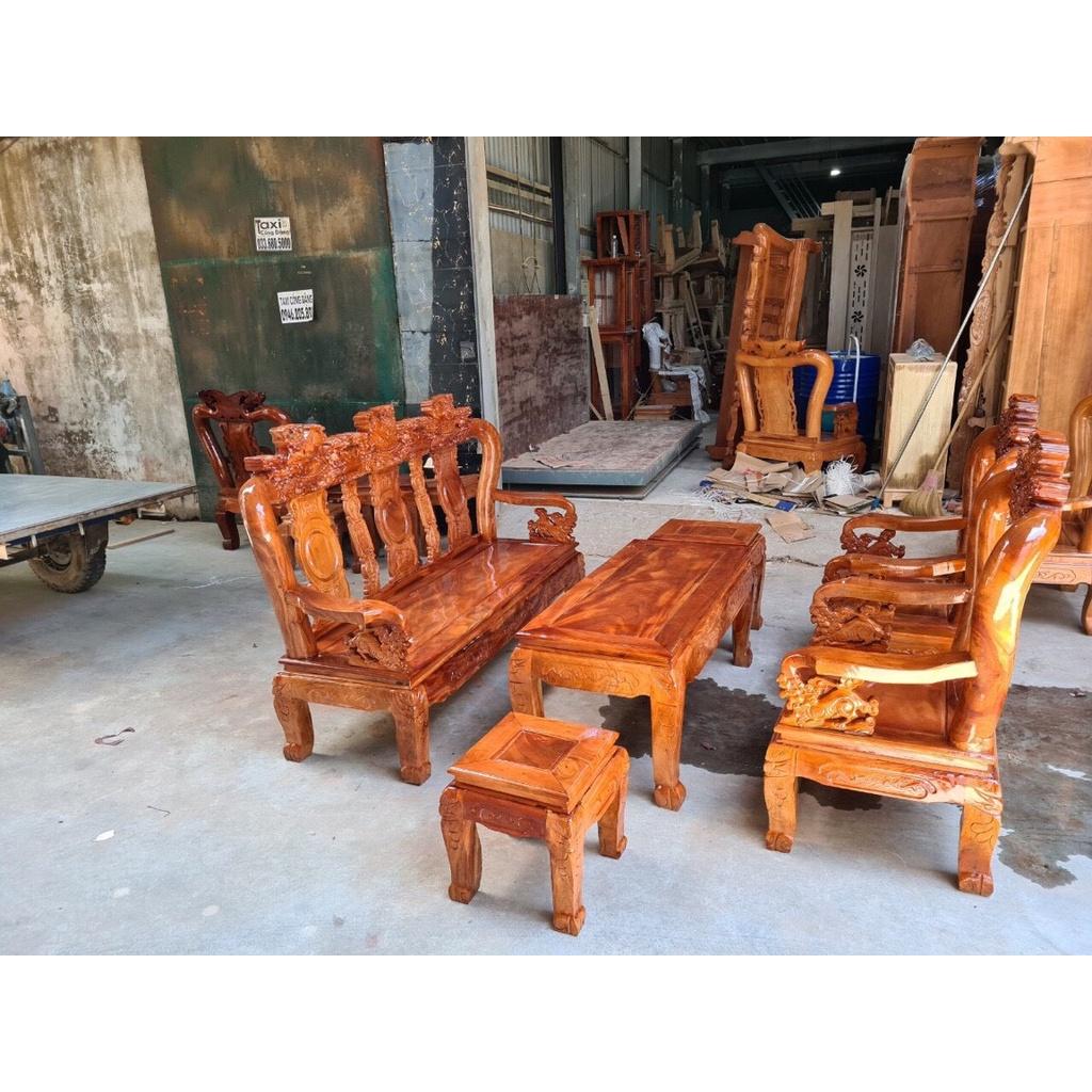 Bàn ghế gỗ tự nhiên nghê đỉnh tiếp khách