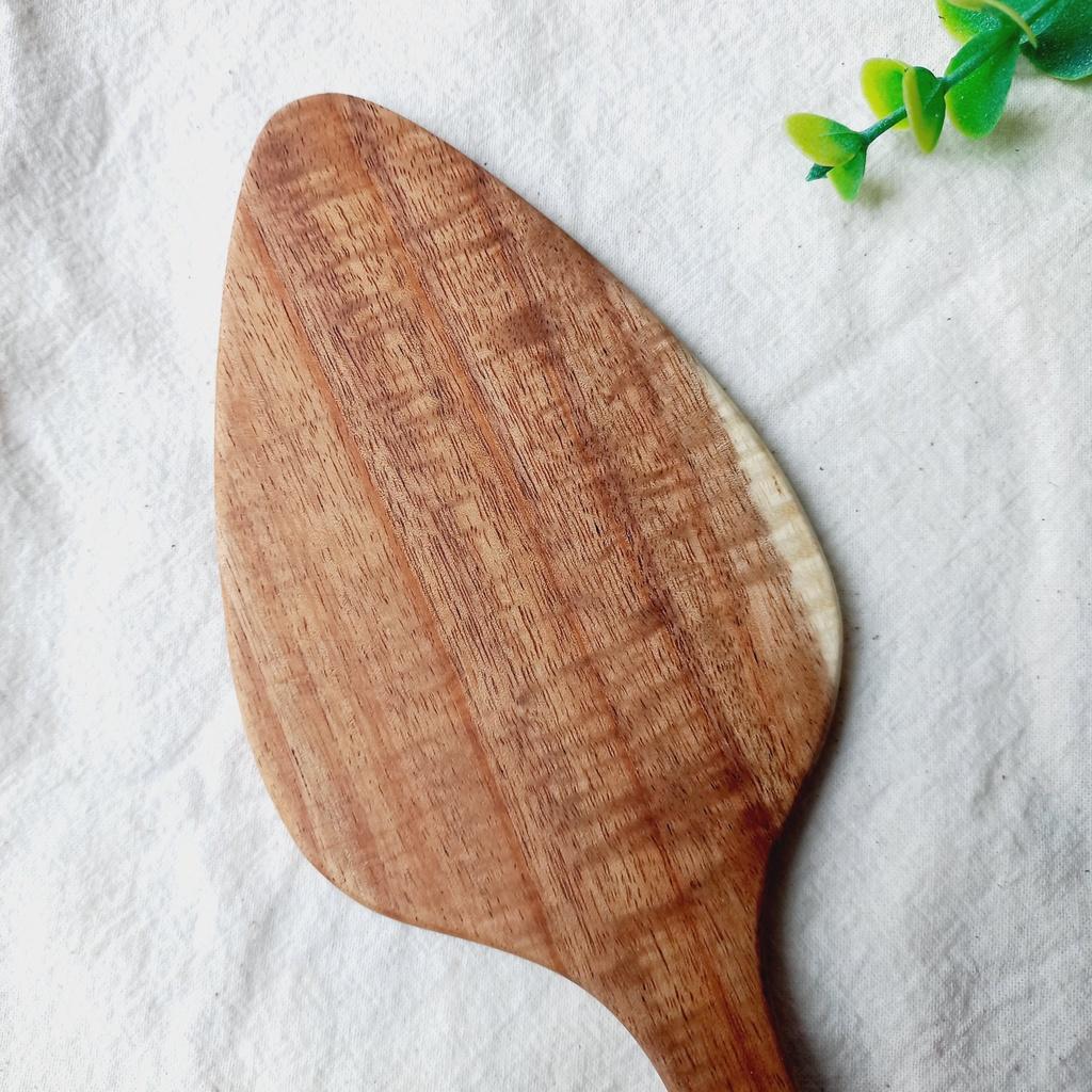 Thìa/Xẻng Gỗ Keo Tự Nhiên 22cm, Thìa Xúc Bánh Kem, Dụng Cụ Làm Bánh