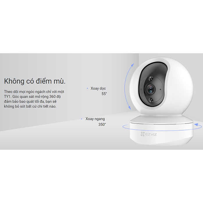 Camera IP Wifi EZVIZ TY1 4MP 1080P - Hàng Chính Hãng