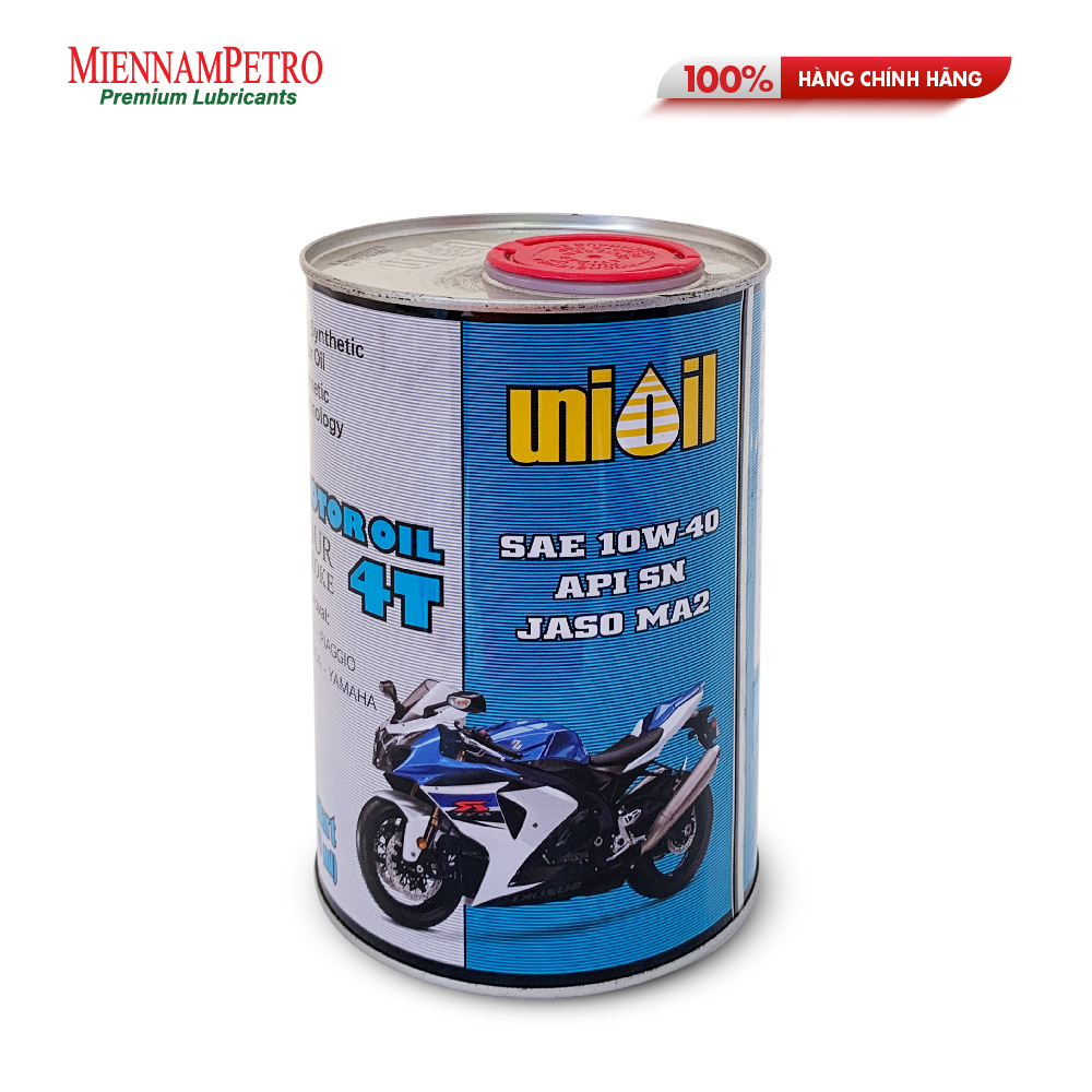 Dầu Nhớt Tổng Hợp MiennamPetro Unioil Motor Oil 4T 10W-40 API SN JASO MA2 946ml Cao Cấp Dành Cho Xe Mô Tô Thể Thao