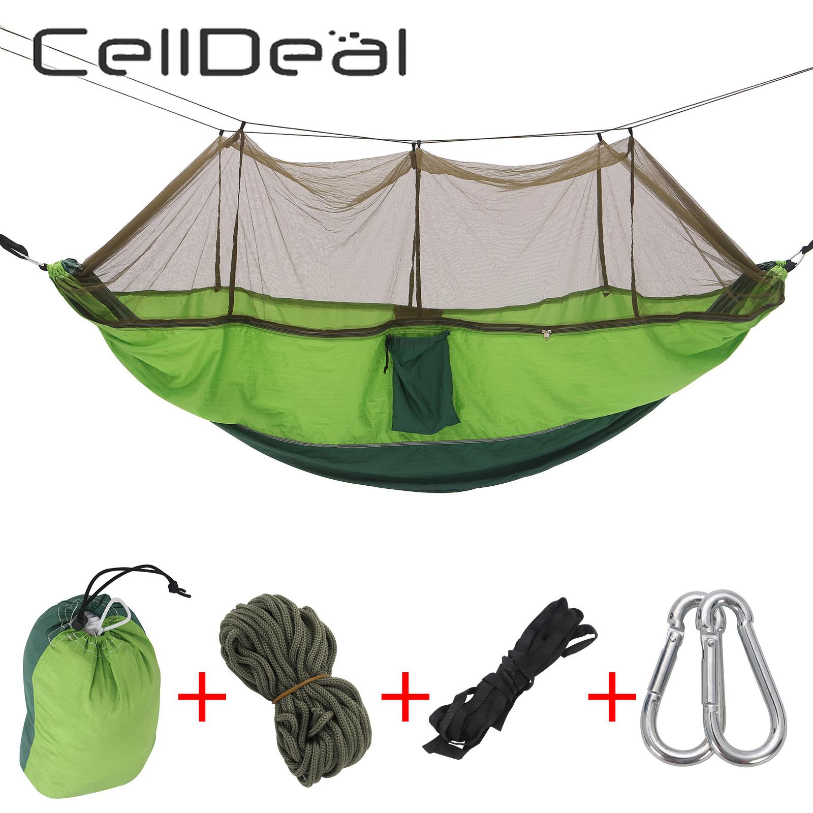 CellDeal Cắm Trại Võng Với Đèn Bắt Muỗi Bật Đèn Di Động Ngoài Trời Dù Võng Đầm Ngủ Võng Cắm Trại Thứ
