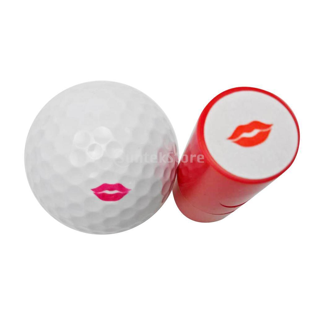 2pcs Colorfast Quick-dry Golf Ball Stamp Stamper Marker Impression Seal Lips