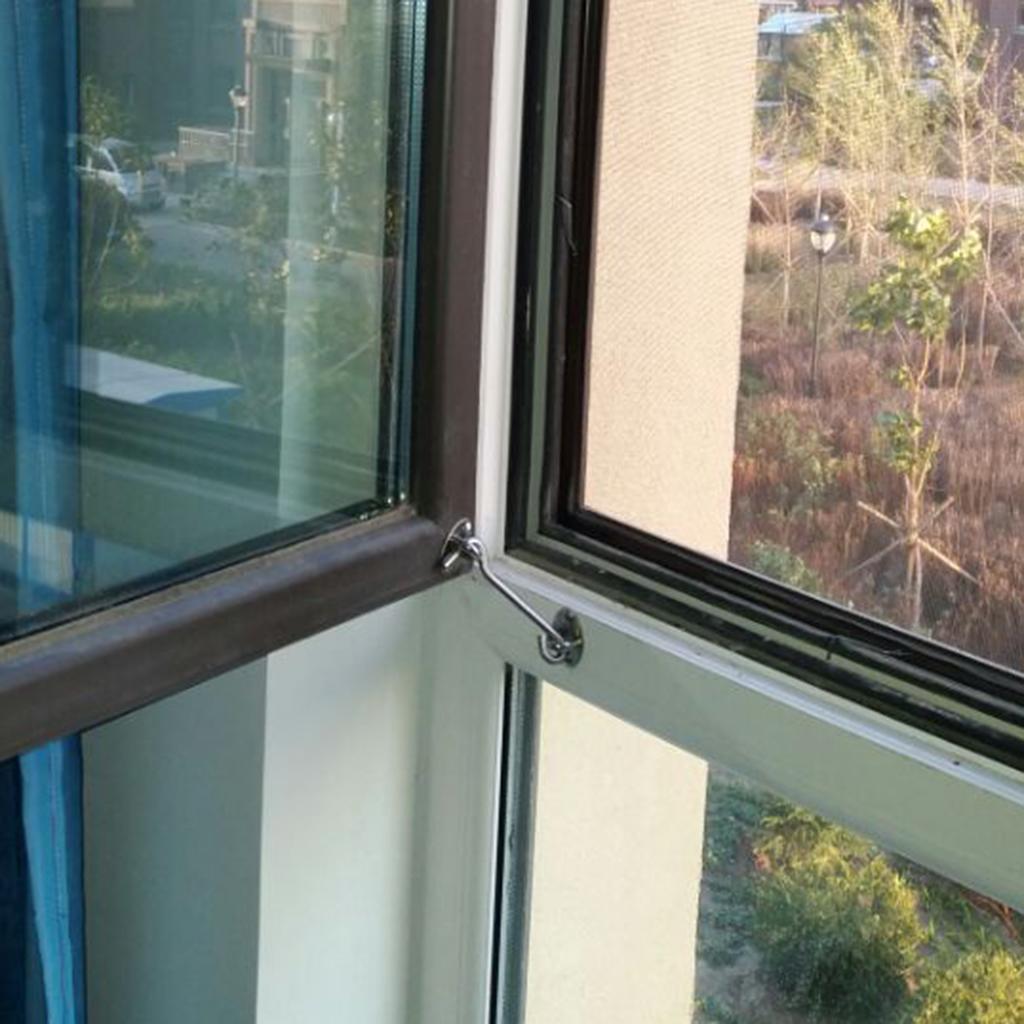 Stainless Steel Window Door Restrictor Catch Child Safety Security Lock 12.8cm