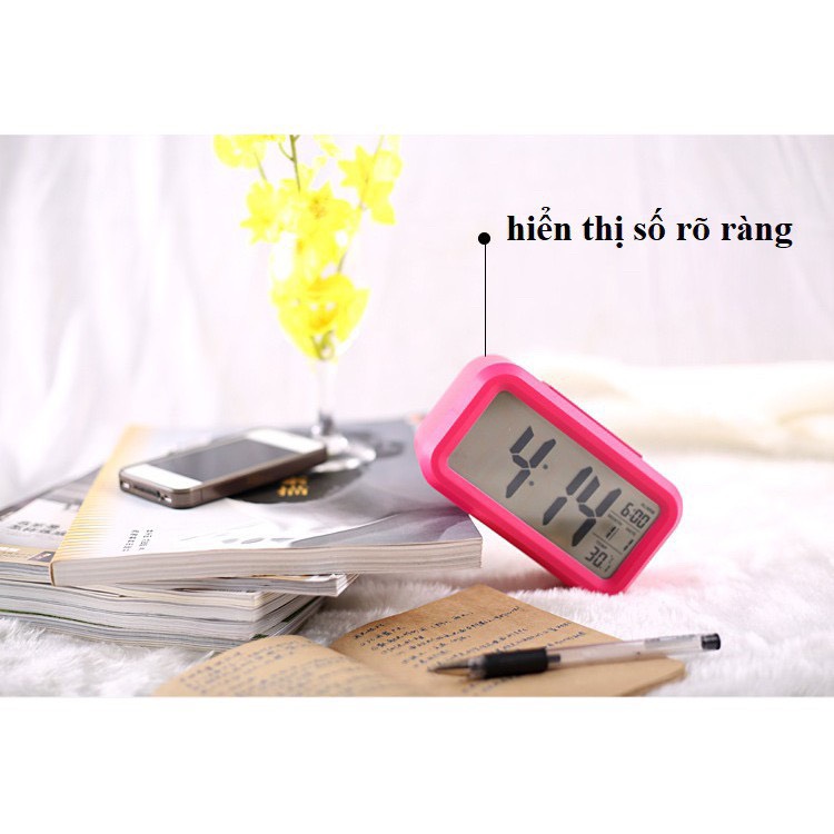 Đồng hồ điện tử màn hình LCD đo thời gian, lịch, báo thức, nhiệt độ nhiều màu ZO89