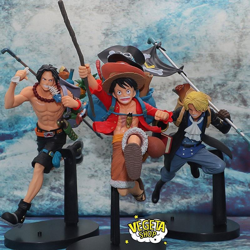 Mô hình One Piece - Set 3 anh em Sabo Ace Luffy - Mô hình cực to nét đẹp rẻ - Cao 19~21cm