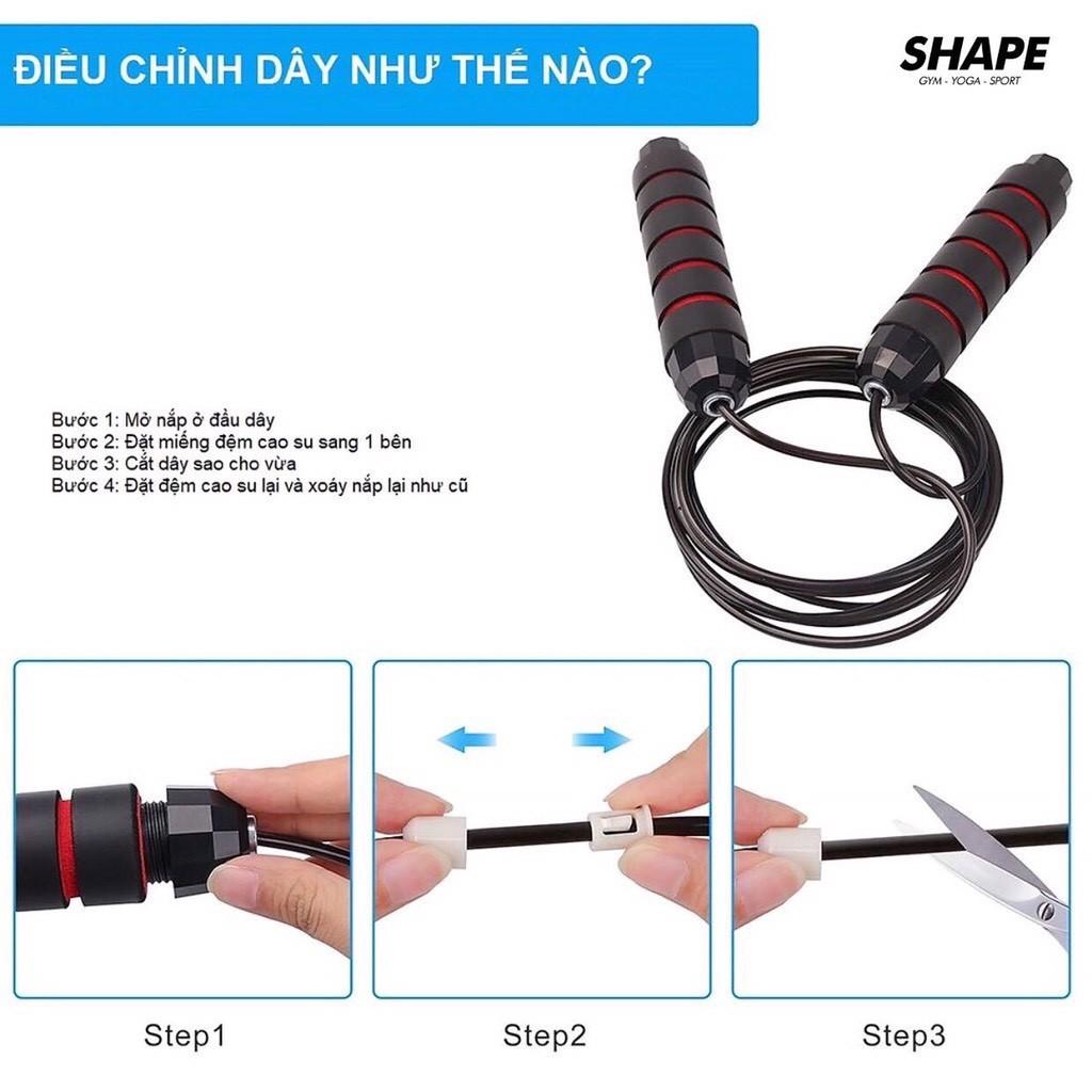 Dây nhảy thể lực tập thể dục thể thao lõi thép cao cấp 2,7m