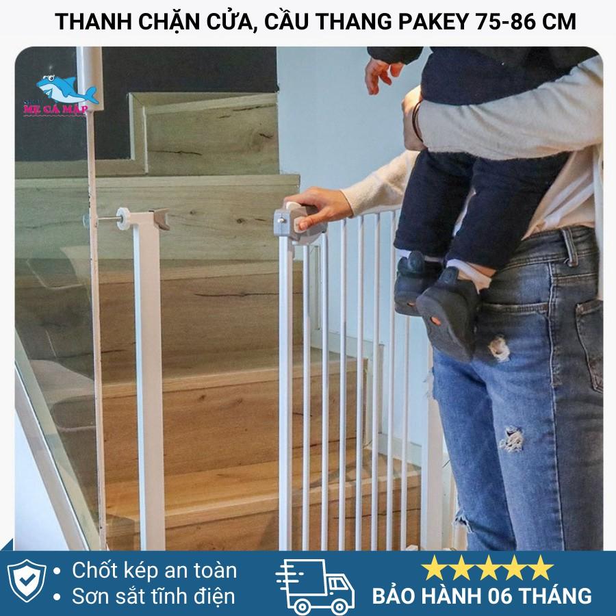 Chặn Cửa Chặn Cầu thang Pakey loại to, dày nặng, thanh chặn cửa cao 79cm bảo vệ bé an toàn