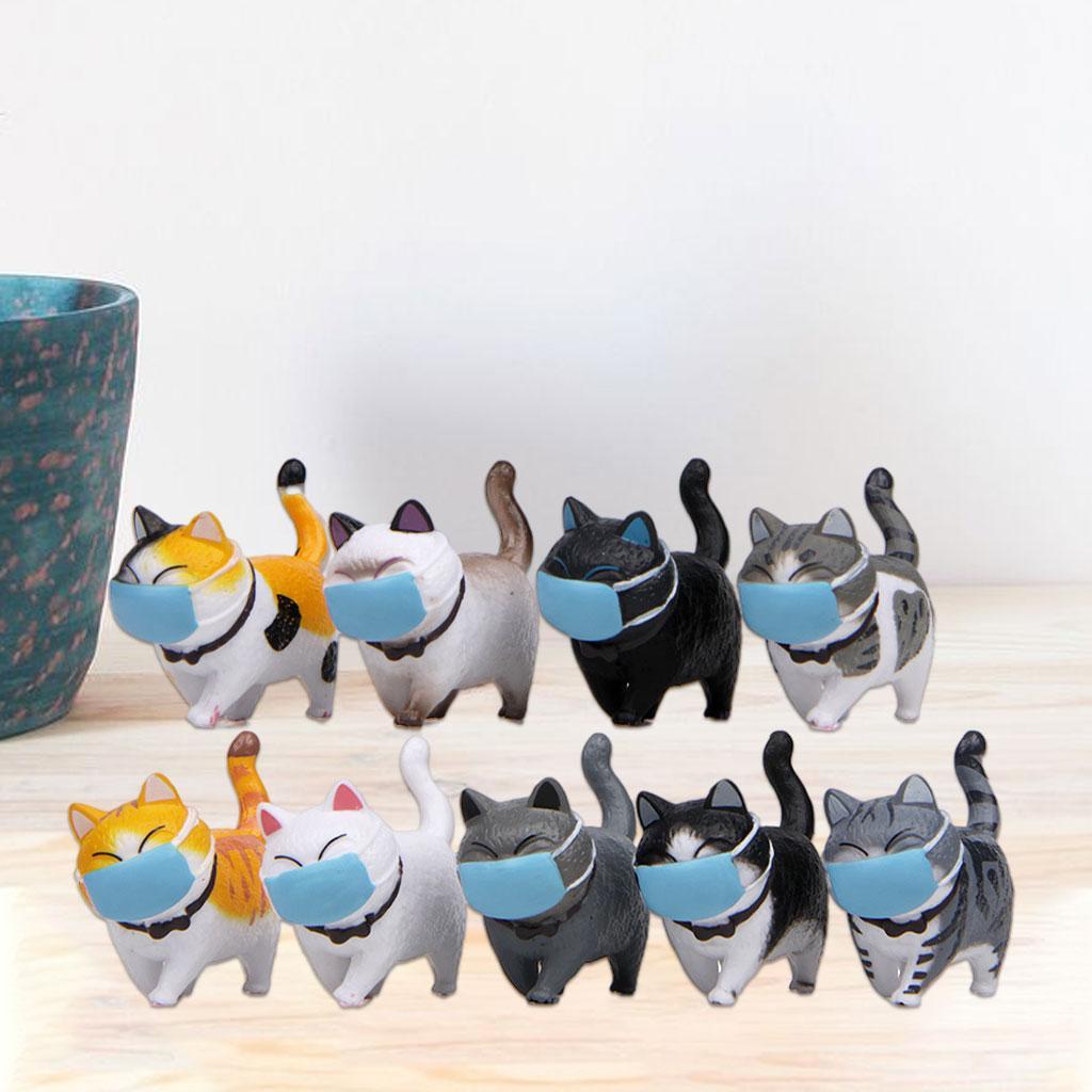 Cat Doll Figures Decor Doll House Pet Toy Crafts A
